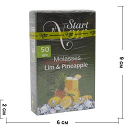 Start Now «Lim & Pineapple» 50 грамм табак для кальяна Старт Нау Иордания - фото 114726