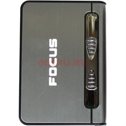 Портсигар-зажигалка Focus с выкидывателем сигарет (JD-YH002) - фото 114886