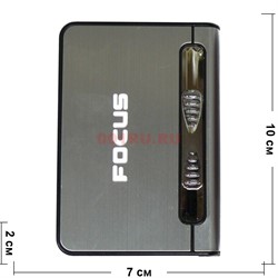 Портсигар-зажигалка Focus с выкидывателем сигарет (JD-YH002) - фото 114888