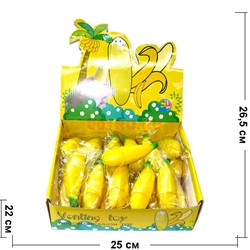 Игрушка «выдавливающийся банан» 24 шт/уп - фото 115051