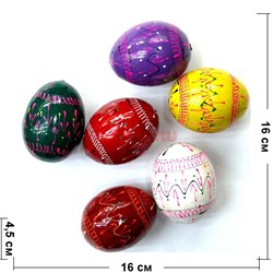 Яйца пасхальные (дерево) 3 размер 6,5x4,5 см - фото 115468