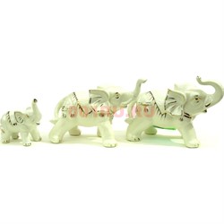 Три слона фарфор (NS-957) цена за набор - фото 116095