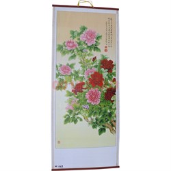Панно из рисовой бумаги 77x30 см «Китайские розы» (W-607) - фото 117253