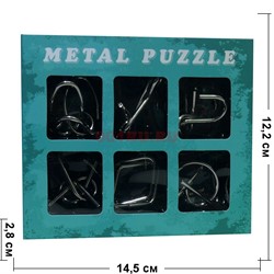 Металлическая головоломка 6 шт/уп - фото 117309