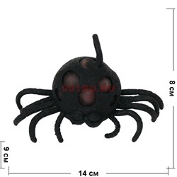 Игрушка Паук светящийся на палец  12 шт/упаковка - фото 117762