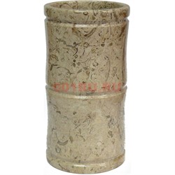 Ваза (стакан) из яшмы 15 см «бамбук» - фото 118212