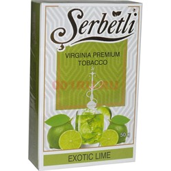 Табак для кальяна Шербетли 50 гр «Exotic Lime» (Virginia Tobacco Serbetli) - фото 118583