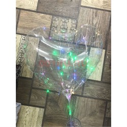 Шар Бобо Сердце светодиодный на палочке 10 м - фото 119052
