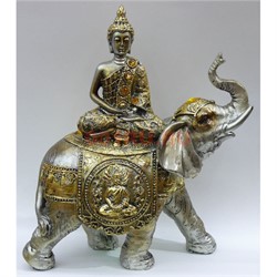 Будда на слоне 24 см - фото 119233