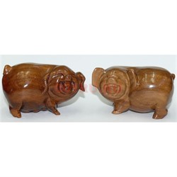 Свинки деревянные пара 1 размер - фото 121161