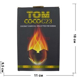 Уголь для кальяна Tom Coco 23 мм кокосовый 1 кг 72 кубика - фото 121211