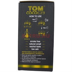 Уголь для кальяна Tom Coco 23 мм кокосовый 1 кг 72 кубика - фото 121212