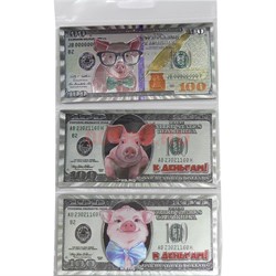 Магнит символ 2019 года Свинья «100 долларов» - фото 121262