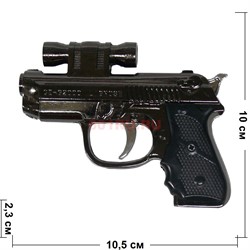 Зажигалка сувенир пистолет с оптическим прицелом + лазер - фото 122713