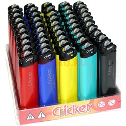 Зажигалка "Cricket" цвета в ассортименте, 50 шт/бл (крикет купить оптом) - фото 122783