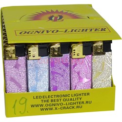 Зажигалка газовая Ognivo Lighter «узоры» 50 шт/бл - фото 122784