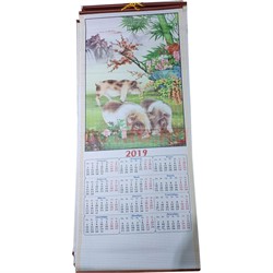 Календарь из рисовой бумаги символ 2019 года Свинья 5-6 моделей - фото 123158