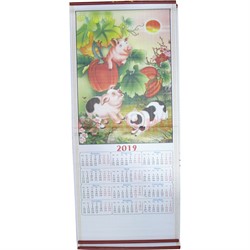 Календарь из рисовой бумаги символ 2019 года Свинья 5-6 моделей - фото 123160