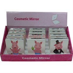 Зеркало детское со свинками в ассортименте 288 шт/кор - фото 123308