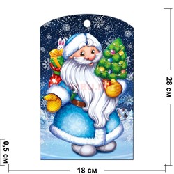 Доска разделочная 28х18 см «Дед Мороз с елкой» - фото 124298