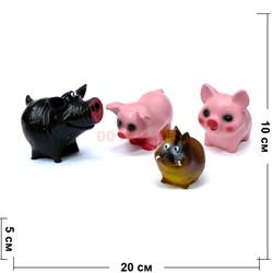 Свинка символ года керамика 4-4,5 см в ассортименте - фото 124717