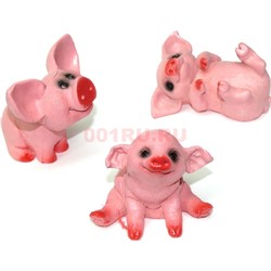 Свинки веселые розовые из керамики - фото 124724