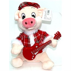 Игрушка музыкальная (AJ-311) Свинка с гитарой на 3 песни - фото 124745