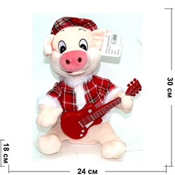 Игрушка музыкальная (AJ-311) Свинка с гитарой на 3 песни - фото 124746