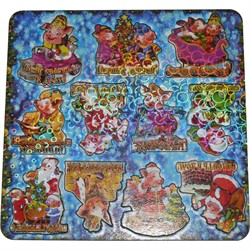 Магнит 11 шт новогодний символ 2019 года - фото 125255