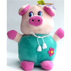 Свинка мягкая игрушка (Pig-30) с присоской 12 шт/уп - фото 125692