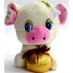 Свинка мягкая игрушка (Pig-26) с присоской 24 шт/уп - фото 125697