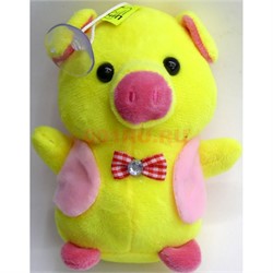 Свинка мягкая игрушка (Pig-21) с присоской 12 шт/уп - фото 125702