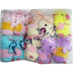 Свинка мягкая игрушка (Pig-21) с присоской 12 шт/уп - фото 125705