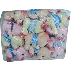 Свинка мягкая игрушка (Pig-17) с присоской 12 шт/уп - фото 125707