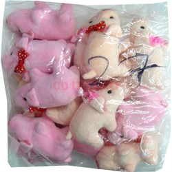 Свинка мягкая игрушка (Pig-27) с присоской 24 шт/уп - фото 125725