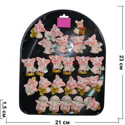 Магнит символ 2019 года (AL-6) Свинка 24 шт/уп - фото 125779