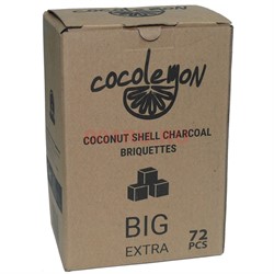 Уголь для кальяна Cocolemon кокосовый 72 кубика Big Extra - фото 126298