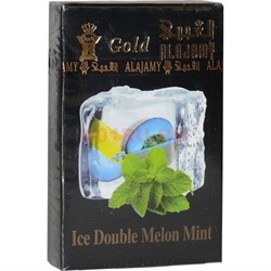 Табак для кальяна Al Ajamy Gold 50 гр "Ice Double Melon Mint" (двойная дыня со льдом и мятой) - фото 126610