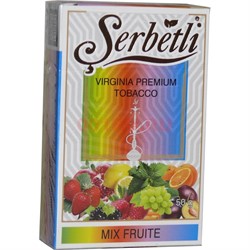 Табак для кальяна Шербетли 50 гр "Мультифрукт" (Virginia Tobacco Serbetli Mixed Fruite) - фото 128144