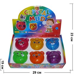 Лизун-мялка с запахом «мишка и котик» 12 шт/уп - фото 128173