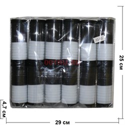 Резинка черно-белая (KG-142H) толстая упаковка 60 шт - фото 128265