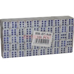 Кости игральные 14 мм (HR-D7-945) сине-красные 100 шт - фото 128337