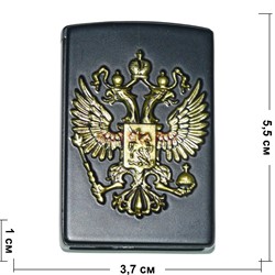 Зажигалка газовая «герб России» турбо слайдер - фото 128453
