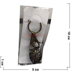 Брелок металлический «сова» под бронзу - фото 128470