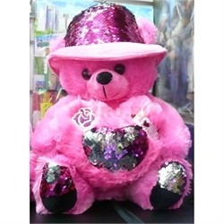 Медведь сердце в шляпе 12 шт/уп мягкая игрушка - фото 128512