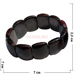 Браслет гранатовый с крупными сегментами - фото 128699