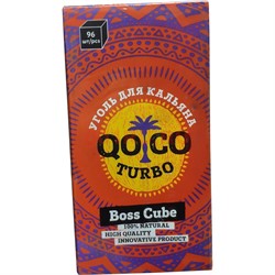 Уголь для кальяна QOCO Turbo 96 шт 1 кг 22 мм Boss Cube - фото 128846