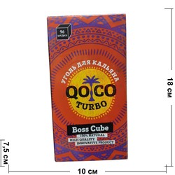 Уголь для кальяна QOCO Turbo 96 шт 1 кг 22 мм Boss Cube - фото 128847