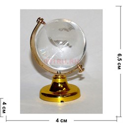 Кристалл «Глобус» 40 мм - фото 129488