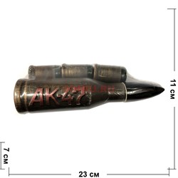 Бутылка керамическая «АК-47» + 3 стакана - фото 129580